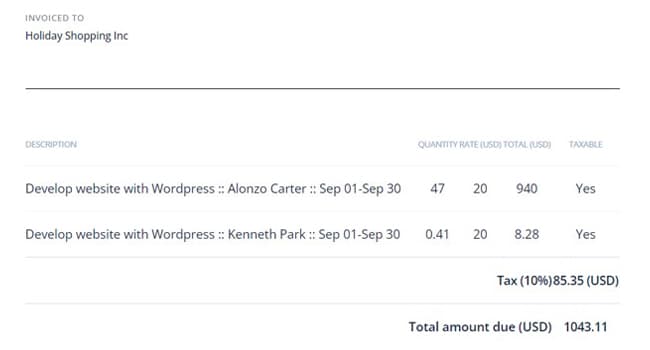 HiveDesk client billing reports with detailed time breakdowns for law firms