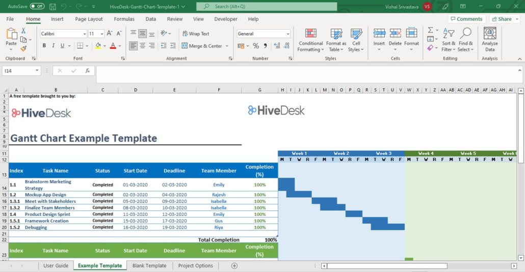 Gantt Chart Template Excel Templates For Project Management