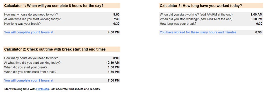 8 Hour Workday Calculator With Break Time And How To Use It